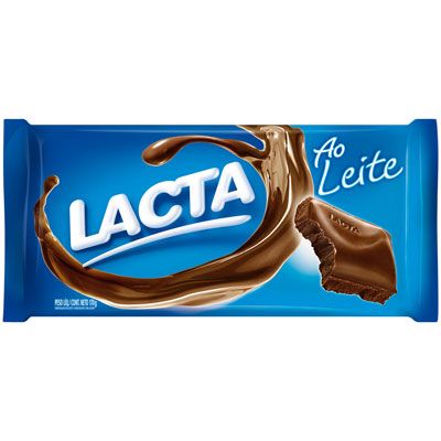 Barra de chocolate lacta ao leite